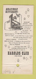 Matchbook Cover - Harolds Club Casino Reno NV girlie 30 Strike
