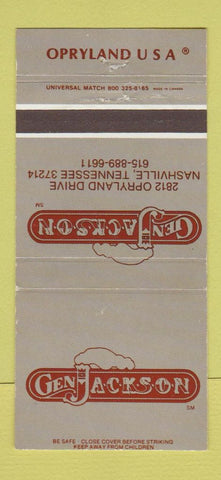 Matchbook Cover - General Jackson Opryland USA Nashville TN WEAR 30 Strike