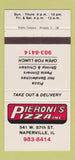 Matchbook Cover - Pieroni's Pizza Naperville IL 30 Strike