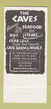 Matchbook Cover - The Caves Fort Lauderdale FL girlie caveman 30 Strike
