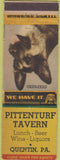 Matchbook Cover - Pittenturf Tavern Quentin PA German Shepherd