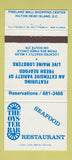 Matchbook Cover - Oyster Bar Seafood Hilton Head Island SC 30 Strike