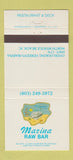 Matchbook Cover - Marina Raw Bar North Myrtle Beach SC 30 Strike