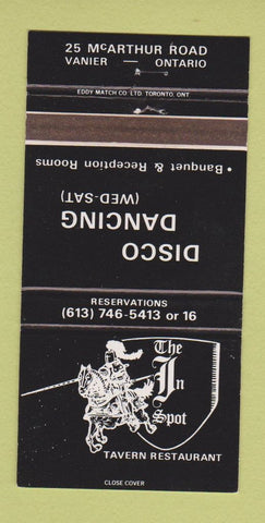 Matchbook Cover - The In Spot Tavern Disco Vanier ON 30 Strike