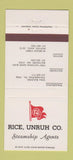 Matchbook Cover - Rich Unrun Steamship Agent Philadelphia Boston 30 Strike