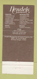 Matchbook Cover - Nendels Motor Inns OR UT WA 30 Strike