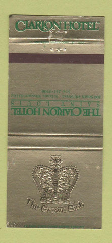 Matchbook Cover - Clarion Hotel St Louis MO Crown Club 30 Strike