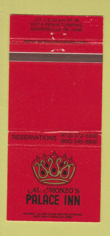 Matchbook Cover - Al Monzo's Palace Inn Monroeville PA 30 Strike