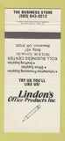 Matchbook Cover - Lindon's Office Products Beaverton OR 30 Strike