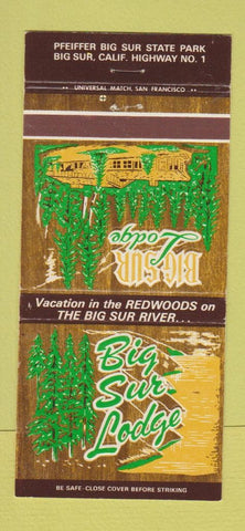 Matchbook Cover - Big sur Lodge CA 30 Strike