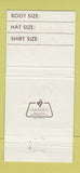 Matchbook Cover - Cutter Bill Western World Houston Dallas TX 30 Strike