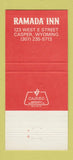 Matchbook Cover - Ramada Inn Casper WY 30 Strike