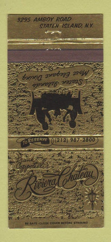 Matchbook Cover - Riviera Chateau Staten Island NY 30 Strike