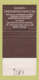 Matchbook Cover - Gilman Designers Showroom Atlanta GA 30 Strike