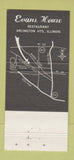 Matchbook Cover - Evans House Arlington Heights IL 30 Strike