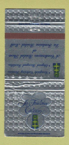 Matchbook Cover - La Fontaine Caterers Baltimore MD Glen Burnie 30 Strike
