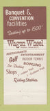 Matchbook Cover - Wagon Wheel Lodge Rockton IL 30 Strike