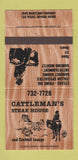 Matchbook Cover - Cattleman's Steak House Las Vegas NV 30 Strike