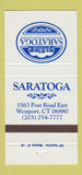 Matchbook Cover - Saratoga Restaurant Westport CT 30 Strike