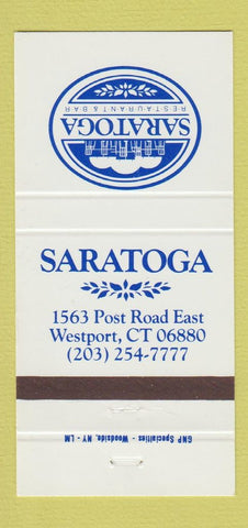 Matchbook Cover - Saratoga Restaurant Westport CT 30 Strike