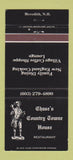 Matchbook Cover - Chase's Country Towne House Restaurant Meredith NH 30 Strike