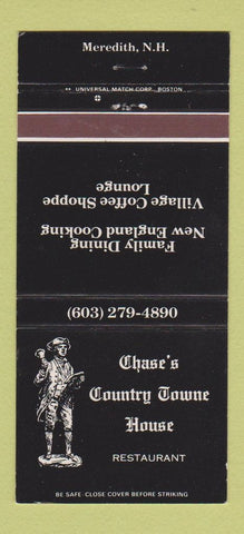 Matchbook Cover - Chase's Country Towne House Restaurant Meredith NH 30 Strike