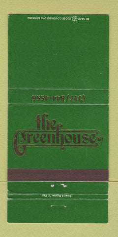 Matchbook Cover - The Greenhouse Restaurant Indianapolis IN 30 Strike