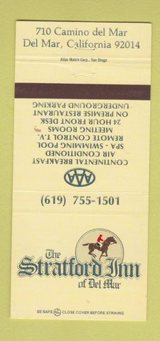 Matchbook Cover - Stratford Inn Del Mar CA 30 Strike