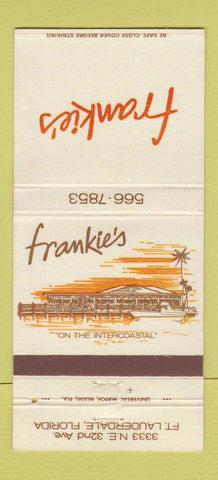 Matchbook Cover - Frankie's Fort Lauderdale FL 30 Strike