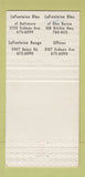 Matchbook Cover - La Fontaine Caterers Baltimore MD Glen Burnie 30 Strike