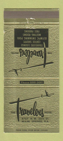 Matchbook Cover - Travelers Hotel Miami Springs FL 30 Strike
