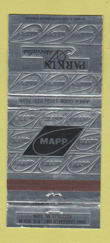 Matchbook Cover - Parkin Associates Roseville MI MAPP Industrial gas 30 Strike