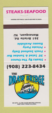 Matchbook Cover - Draw Bridge Steaks Seafood Manasquan NJ 30 Strike