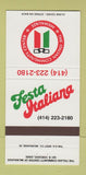 Matchbook Cover - Festa Italiana Chicago IL Italian Community Center 30 Strike