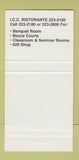 Matchbook Cover - Festa Italiana Chicago IL Italian Community Center 30 Strike