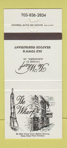 Matchbook Cover - The Wharf Restaurant Alexandria VA 30 Strike