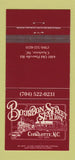 Matchbook Cover - Bourbon Street Station Charlotte NC 30 Strike