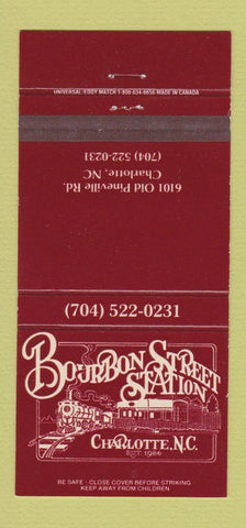 Matchbook Cover - Bourbon Street Station Charlotte NC 30 Strike