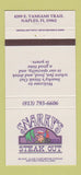 Matchbook Cover - Snarky's Steak Out Naples FL 30 Strike