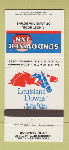 Matchbook Cover - Louisiana Downs Horse Racing Bossier City LA 30 Strike