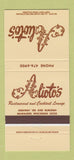 Matchbook Cover - Alioto's Restaurant Milwaukee WI 30 Strike