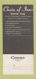 Matchbook Cover - Chain of Inns Motor Hotel Houston TX 30 Strike