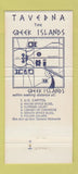 Matchbook Cover - Taverna Greek Islands Restaurant Washington DC 30 Strike