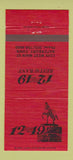 Matchbook Cover - 1219 West Restaurant Waterbury CT 30 Strike