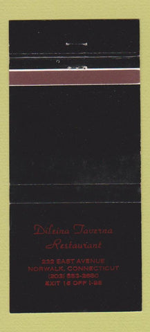 Matchbook Cover - Dileina Taverna Restaurant Norwalk CT WEAR 30 Strike