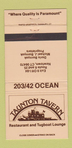 Matchbook Cover - Taunton Tavern Newtown CT 30 Strike