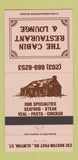Matchbook Cover - Cabin Restaurant Lounge Clinton CT 30 Strike