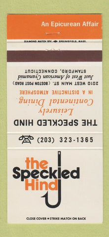 Matchbook Cover - The Speckled Hind Stamford CT restaurant 30 Strike