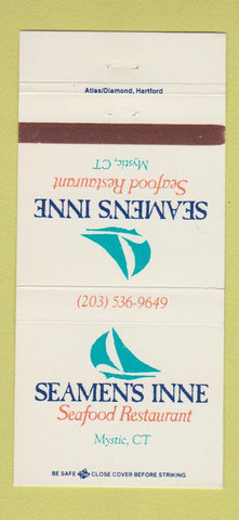 Matchbook Cover - Seamen's Inne Seafood Restaurant Mystic CT 30 Strike