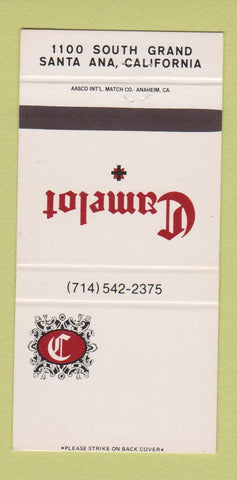 Matchbook Cover - Camelot Restaurant Santa Ana CA 30 Strike
